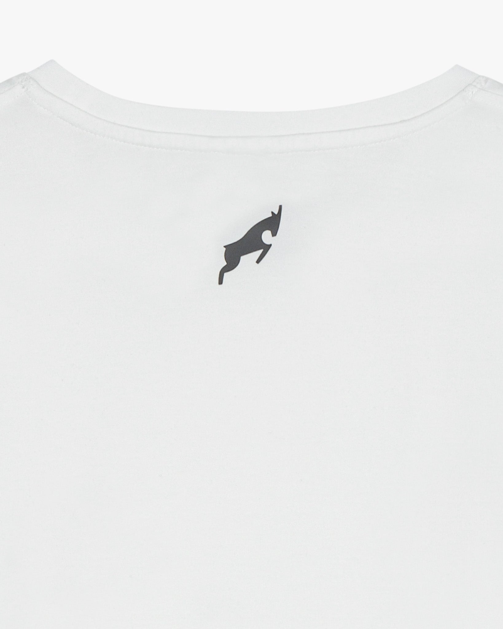 Vit golftröja med signaturmotiv