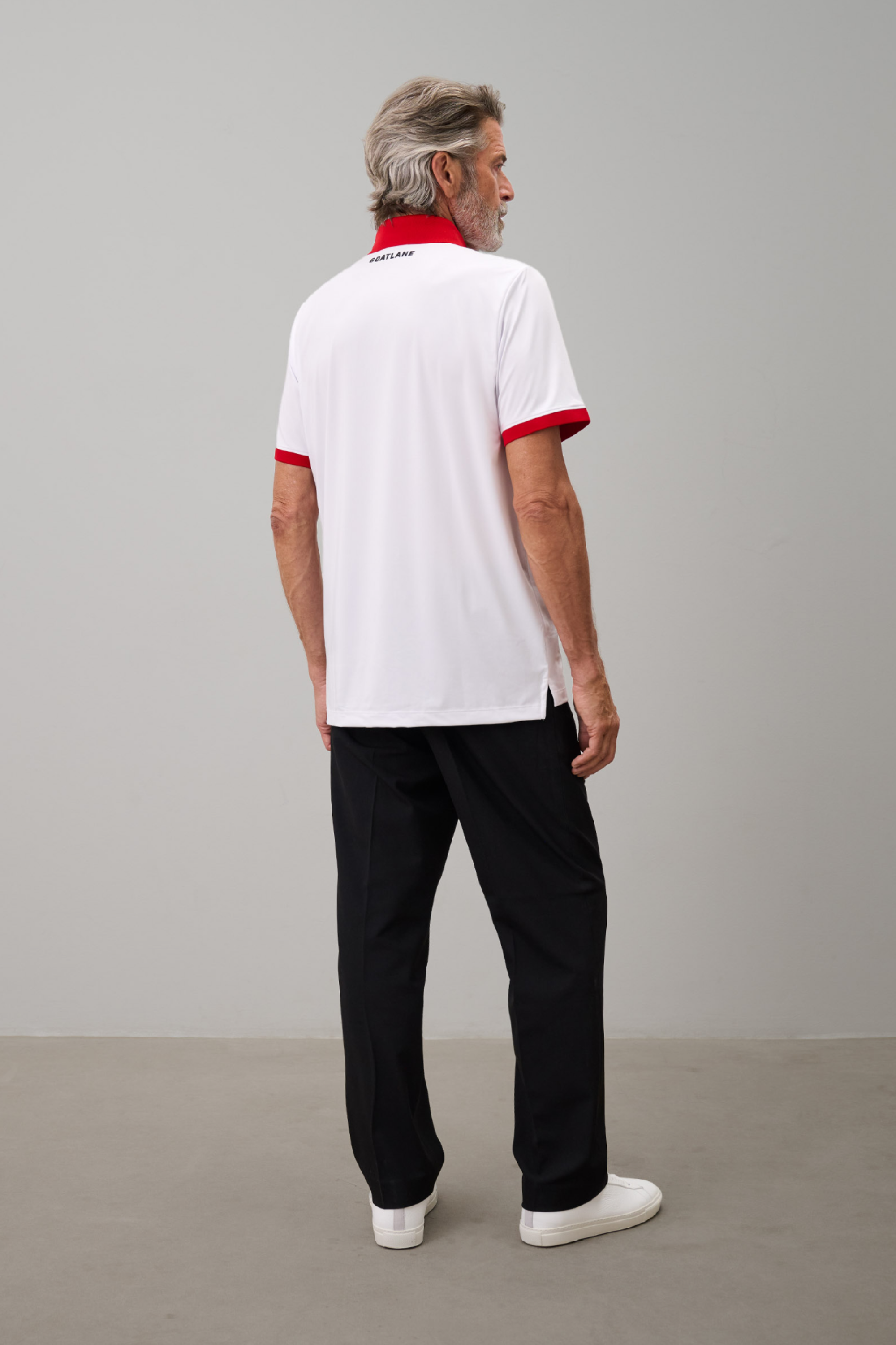 Golf Tech Polo Röd Krage